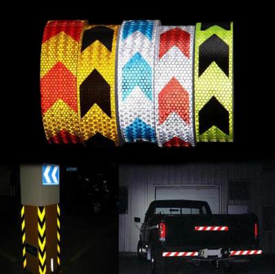 China Printable Tape Film Self Adhesive Reflective 3m PVC PET Rolls Material Stickers 20M Crystal Lattice Arrow Car Truck Motorcycle Reflector for sale