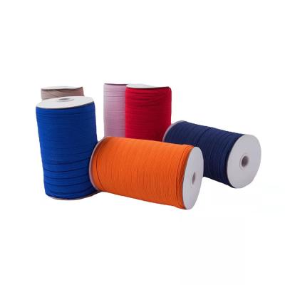 China Household Elastic Soft Polyester Colored Elastic Band Stretch Braided Elastic Band For Sewing for sale