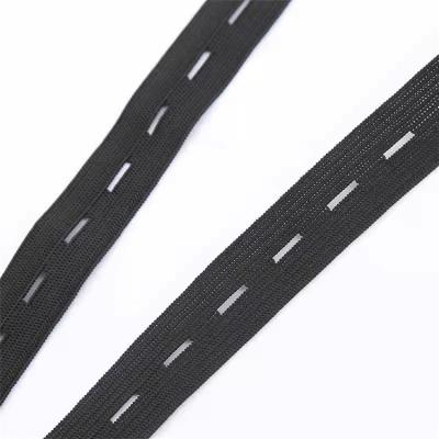 China Wholesale Elastic Adjustable Elastic Band Knitted Elastic Band With Button Hole For Clothing for sale