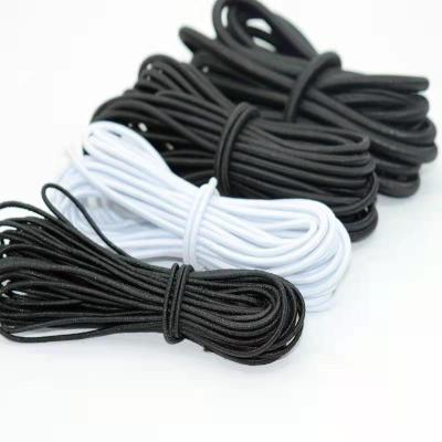 China Sustainable Colorful Elastic Latex Rubber Round Cord Polyester Elastic Cord For Garment for sale