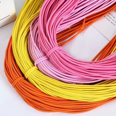 China High Tenacity Polyester Rope String Sustainable Elastic Latex 2mm Stretch Latex Rubber Elastic Cord for sale