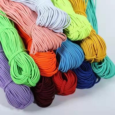 China Multi-size Bungee Elastic Bungee Braided Rope Colorful Round Bungee Rubber Rope Rubber Rope for sale