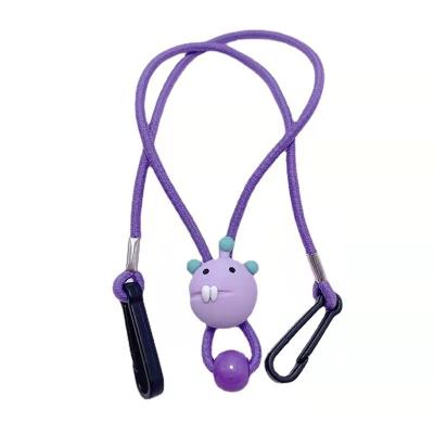 China Anti-lost Cartoon Face Mask Face Mask Lanyard Anti-lost Double Hook Lanyard For Kids for sale