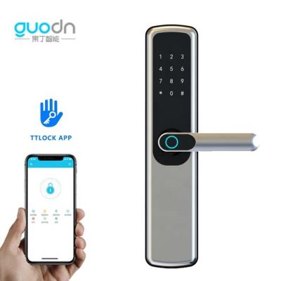 China Apartment-family WIFI digital password security household fingerprint biometric smart lock Waterproof Ttlock Wifi App Smart Door Lock for sale