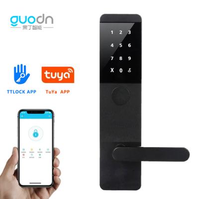 China Tuya Advanced Hardware Smart APP Lock Room Apartment Key Code Lock Stainless Steel Aluminum Alloy Digital Door Lock for sale