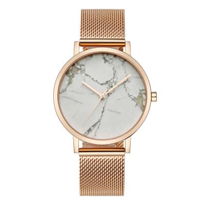 China Non-Specific Women Watch Custom Design 3 Atm Water Resistant Stainless Steel Marble Face Watches for sale