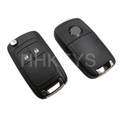 China Universal ABS+Metal Remote Control For Chevrolet Cruze 2 Smart Key Round Car Remote Key Flip Button Logo for sale