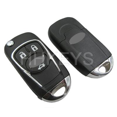 China ABS + Metal Factory Direct Flip Modified 3 Buttons Car Key Shell Case For Chevrolet (two-sided logo) for sale