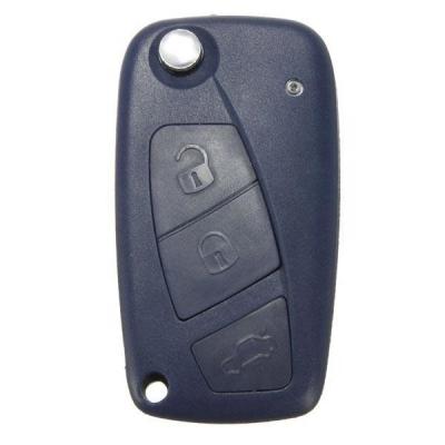 China Navy Blue Non-Toxic Flip 3 Button Car Key Shell Case FOB For Fiat Panda Punto Bravo for sale