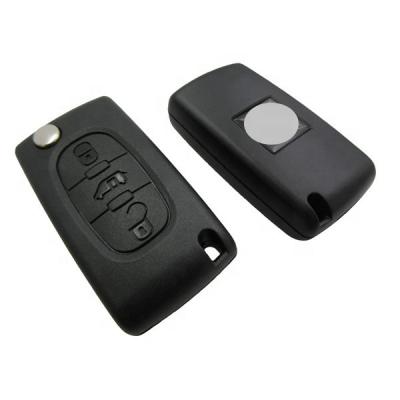 China ABS+Metal Fiat 3 Button Modified Flip Key Shell Key Car Alarm With Logo for sale