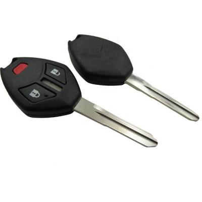 China ABS+Metal Mitsubishi Galant Eclipse 3 Buttons White Remote Car Key Case FOB Shell With Left Side Key Blade for sale