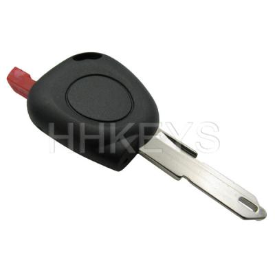 China ABS+Metal Rnault 1 Button Key Shell With Light And Red Remote Socket for sale