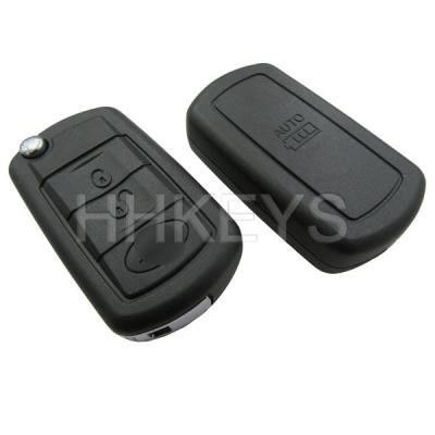 China Plastic+Metal Land Rover 3 Buttons Branded Flip Key Shell With HU92 Blade Logo for sale