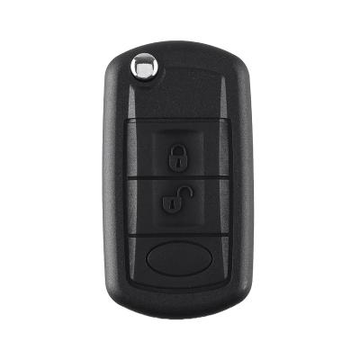 China Replace Car Key Case HU101 UNCUT BLADE 3 BUTTONS FLIP KEY CASE REMOTE FOB FOR LR3 DISCOVERY 3 CAR KEY SHELL REPLACEMENT for sale