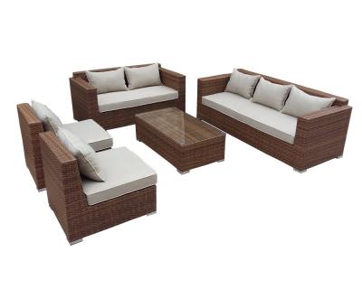 China Modern Luxury Corner Sofa Modern Design Rattan Garden Lounge Sofa Set for sale