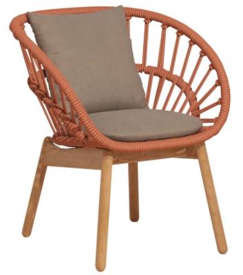 China Modern Teak Outdoor Furniture Teak And Cord Wood Chair For Garden for sale