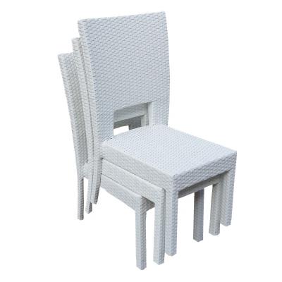 China Modern Hot All Weather UV Resistant French Bistro Restaurant Outdoor Rattan Chair for sale