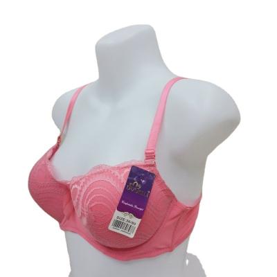 China QUICK DRY Made in China Spandex / Lace Nylon Pink Cup Low Cut Sports Bra Under Wear For Ladies Bra for sale