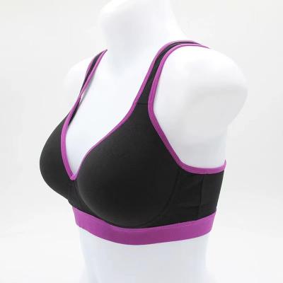 China Viable full coverage bra plus size black sports bra gym logo plus size women's underwear for sale