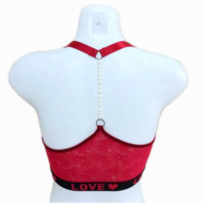 China Inner mulheres cheer more viable size das roupa sports bra beautiful back with pearls south america c cup bra for sale