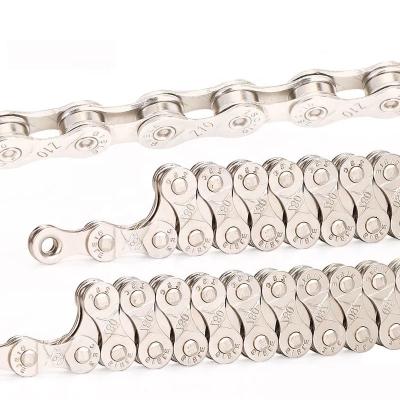 China 6 7 8 9 10 11 Mountain Road Chain Bike Anti-Corrosion And Wear-Resistant Single Speed ​​Mtb Velocidade MTB Chain 116L Silver Part Link Bicycle Accessories for sale