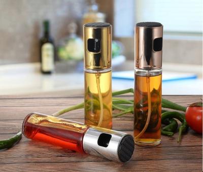 China Sustainable New arrival portable 100ml oil dispenser stainless steel cooking vinegar oil sprayer For BBQ Cooking Baking for sale