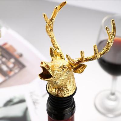 China Factory Direct Stag Head Pourer And Customized Deer Wine Head Pourer for sale