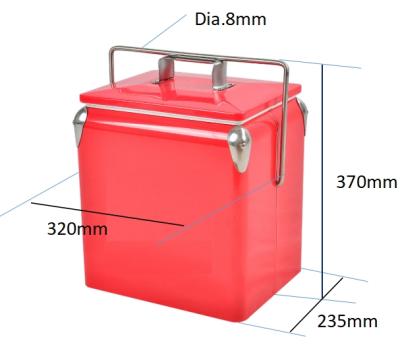 China Viable Promotional Portable Metal Ice Beer Ice Chest Cooler for sale