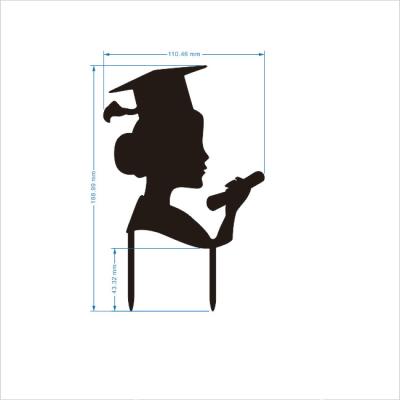 China Acrylic Cake Topper Graduation Season Graduation Gifts Cake Decoration School Party Decoration for sale