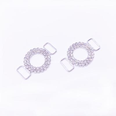 China 2022 Wholesale Nickel Free Bikini Connectors For Rhinestone Metal Double Buckle, High Quality Crystal Material Bikini Connector For Sale for sale