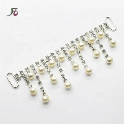 China 2020 New Design Rhinestone Bikini Connector Pearl Sparkly Bikini Connector Tassels Nickel Free (Accept Custom Made) for sale