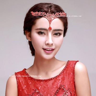 China Headwear 2022 Hot Sale Fashion Tiara Rhinestone Crown And Necklace European Wedding Jewelry CBH1037 For Bridal Hair Decorations for sale