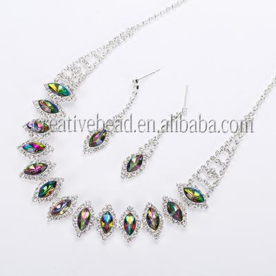 China CLASSIC Fashion Costume Wedding Jewelry Necklace For Women Rhinestone Stone Setting for sale