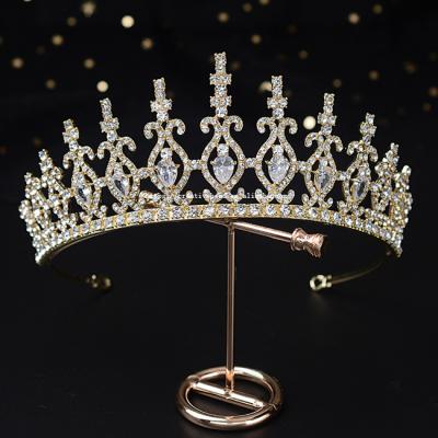 China 2020 Hot Sale Ladies Hair Decoration Beauty Pageant Crown And Jewelry Tiara For Wedding Accessory Bridal To Marry for sale