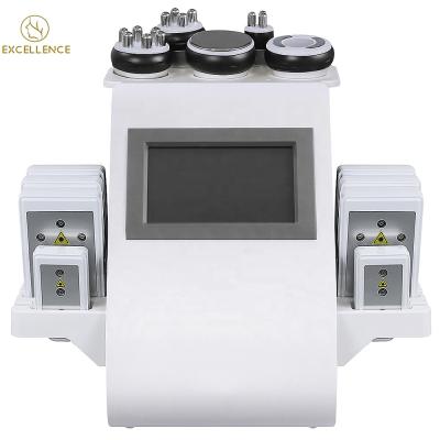 China Weight Loss 6 in 1 Ultrasonic Vacuum Radio Frequency RF 40k Body Cavitation Lipo Laser Machine Cavitation Diet for sale