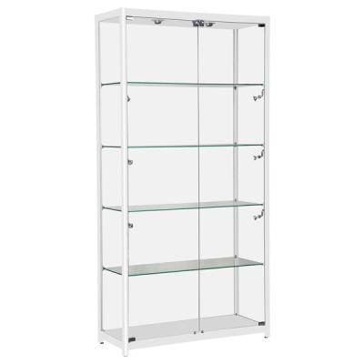 China Ships Fully Collected Hot Fashionable Factory Price Mall Kiosk Factory Sale Aluminum Glass Jewelry Display Cabinet for sale