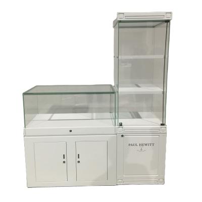 China Lockable watch display showcase with LED lights for sale