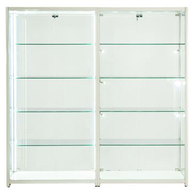 China Modern Or Customize Modern Aluminum Glass Jewelry Display Showcase / Vitrine Lockable Cabinet And Tool Display Rack for sale