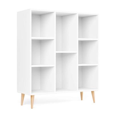 China Ships Fully Assembled White Homfa Library Cube Storage Unit Display Cabinet Cube Storage Shelving Unit for sale