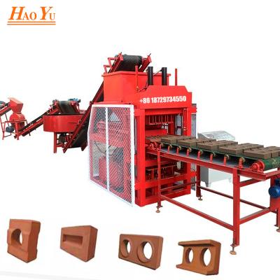 China Building material shops HY4-10 clay interlock block making hydraulic press brick machine for sale for sale