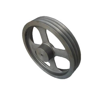 China Belt Pulley Wheels Cast Iron Tapered Lock 3 Groove V Belt Pulley for sale