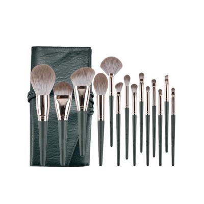 China Fashion 14pcs Durable Synthetic Hair Private Logo Makeup Cosmetic Brushes Tools Makeup Brush With Bag for sale