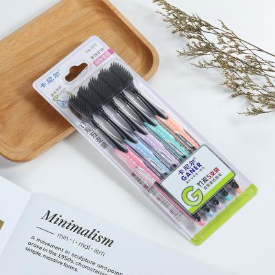 China Comfortable Non-Slip Soft Rubber Wholesale High Quality and Easy Order Bamboo Toothbrush 5 Pack Set for Hotel and Travel for sale