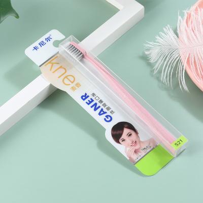 China Good Selling High Quality Candy-Colored Toothbrush with Real Soft Bristles and Lovely Handles for sale