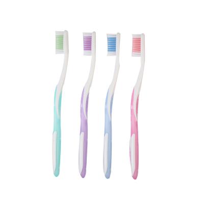 China OEM wholesale custom made lightweight and comfortable cheap home travel logo handle plastic toothbrush for sale