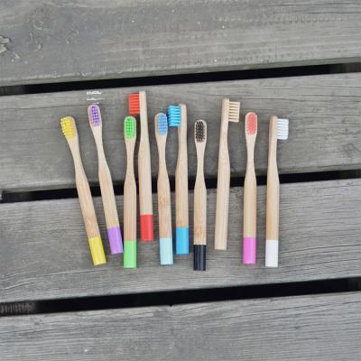 China Logo Best Quality Manufacturer 100% Custom Organic Biodegradable Kids Bamboo Charcoal Handle Stiffen Bamboo Toothbrush for sale