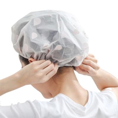 China Wholesale Adult Women's Bath Shower Cap Shower Cap Anti-Vapor Hair Cover Waterproof Hotel Viable Commonly Used Waterproof Hair Cover for sale