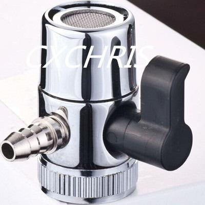 China Plastic Water Filter Adapter, 1/4, 3/8, 1/2 Diverter Valve For Water Filter / Two Way Diverter Valve With Switch for sale