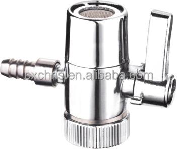 China faucet diverter valve, 1/4, 3/8, 1/2 diverter valve for water filter/two way diverter valve with switch KLS-50 for sale