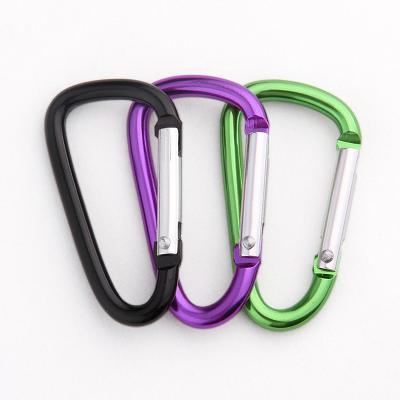 China 1000pcs 38mm Metal Aluminum Carabiner Hook DIY Key Chain DIY Camp Bag Snap Accessories DSK4 for sale